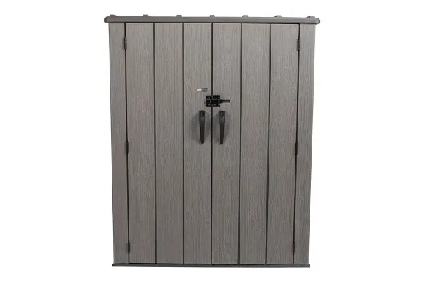 Пластиковый шкаф для улицы LifeTime Wood Look 1500L, Brown 60209