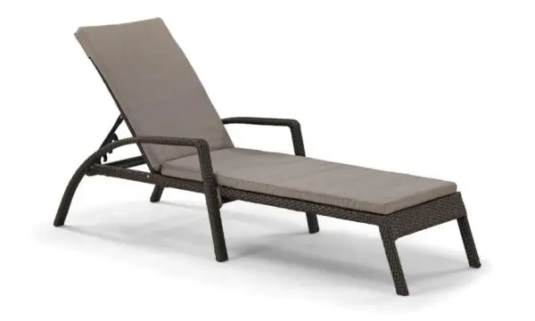 Плетеный шезлонг из искусственного ротанга A30A2-W53 Brown, коричневый,  200 х 91 x 70 см, с матрасом